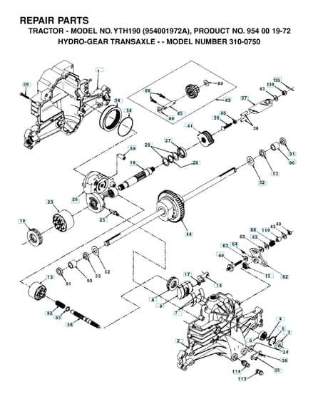 Husqvarna Yth190 - Transmission
