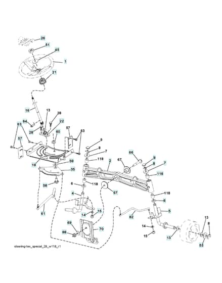 Husqvarna Yth200 Twin - Steering