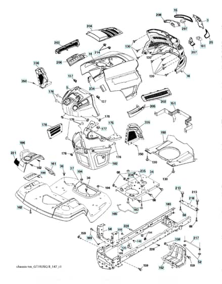 Husqvarna Yth2042 Twin - Chassis & Enclosures
