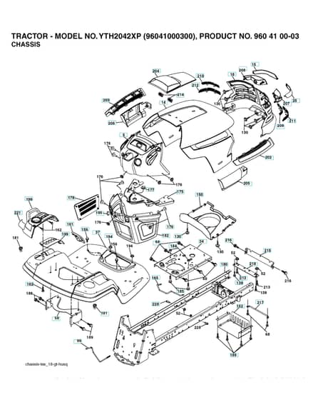 Husqvarna Yth2042 Xp - Chassis & Enclosures