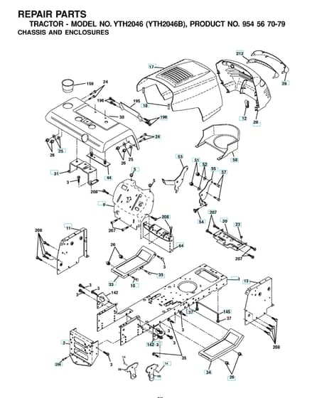 Husqvarna Yth2046 B - Chassis & Enclosures