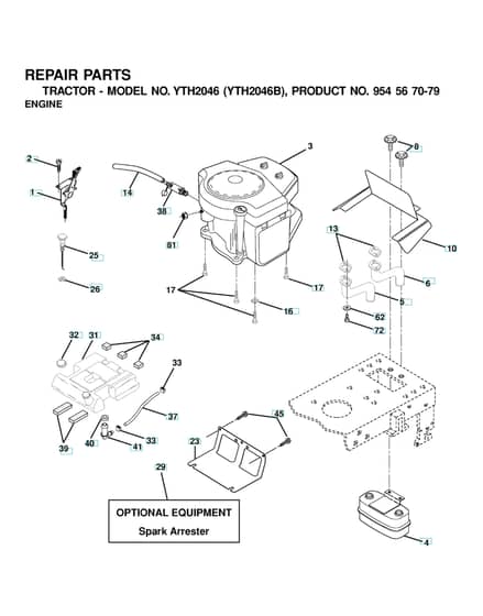 Husqvarna Yth2046 B - Engine