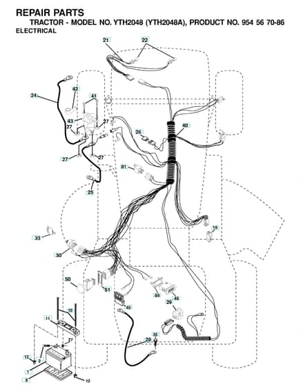 Husqvarna Yth2048 A - Electrical