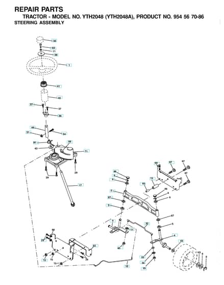 Husqvarna Yth2048 A - Steering