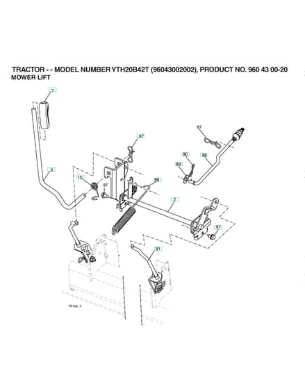 Husqvarna Yth20B42 T - Mower Lift & Deck Lift