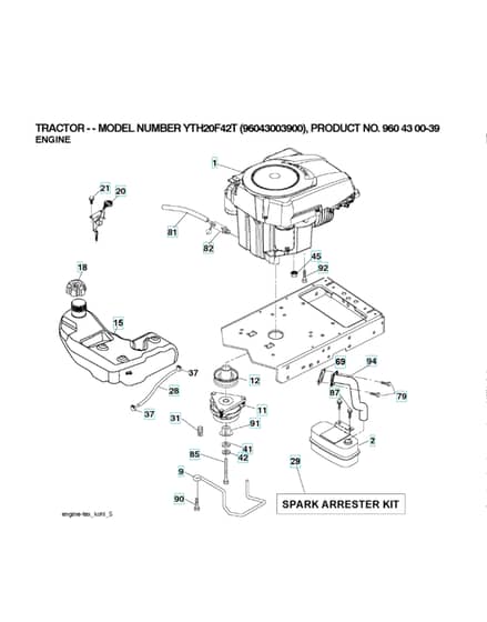 Husqvarna Yth20F42 T - Engine