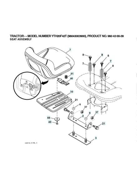 Husqvarna Yth20F42 T - Seat