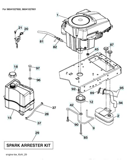 Husqvarna Yth20K42 - Engine