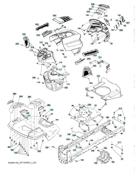 Husqvarna Yth20K46 - Chassis & Frame