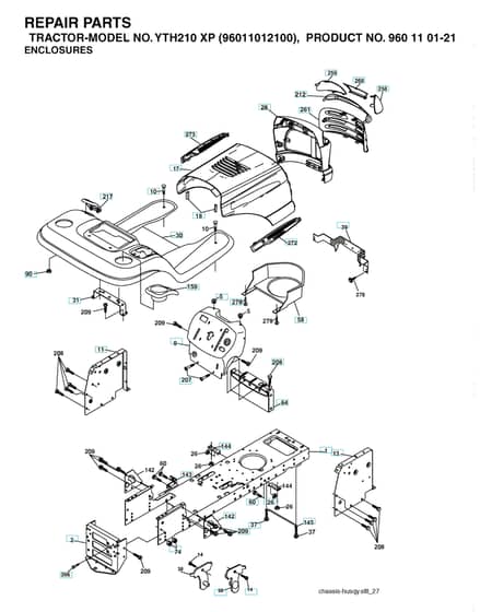 Husqvarna Yth210 Xp - Chassis & Enclosures