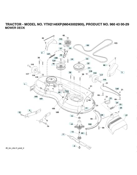 Husqvarna Yth2146 Xp - Mower Deck & Cutting Deck