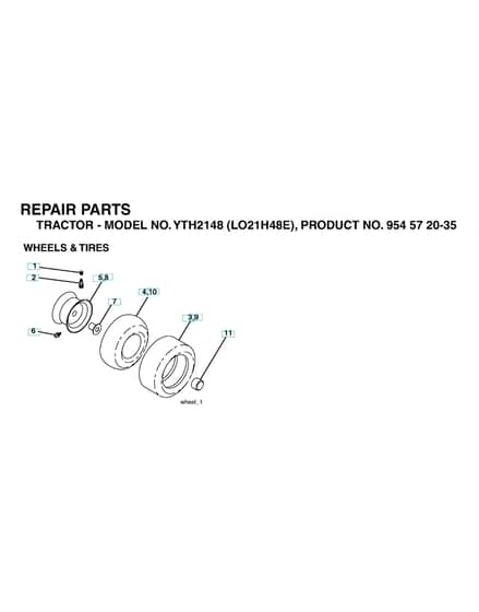 Husqvarna Yth2148 - Wheels & Tyres
