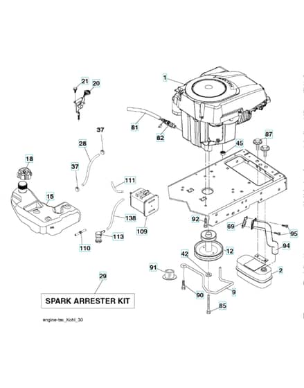 Husqvarna Yth21K46 - Engine
