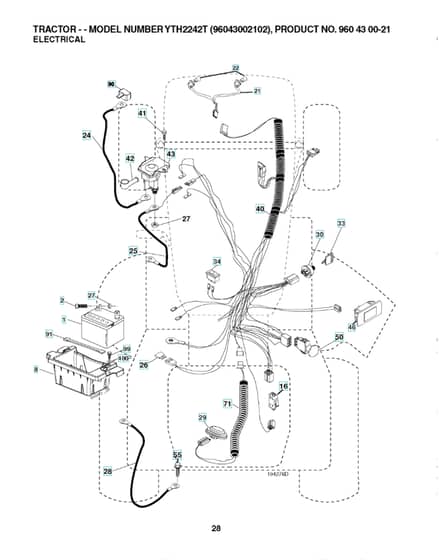 Husqvarna Yth2242 T - Electrical