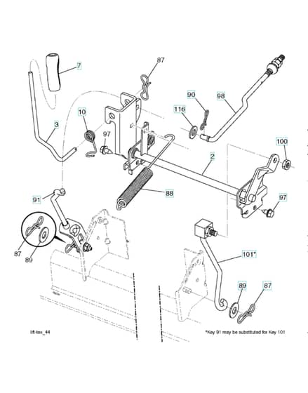 Husqvarna Yth22K42 - Mower Lift Lever