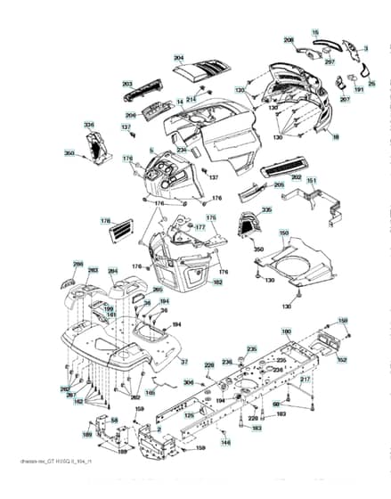 Husqvarna Yth22V42Ls - Chassis & Enclosures
