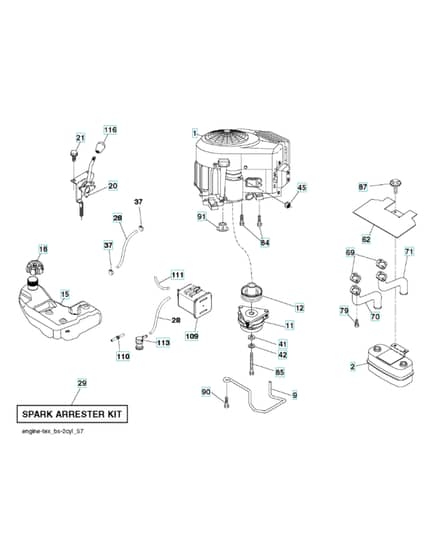 Husqvarna Yth22V42Ls - Engine
