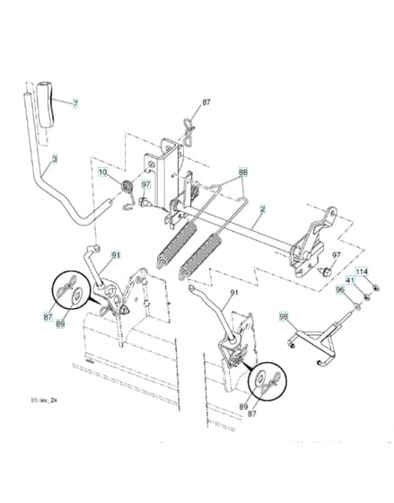 Husqvarna Yth22V42Ls - Mower Lift Lever