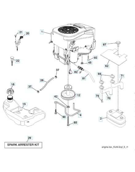 Husqvarna Yth23K46 - Engine