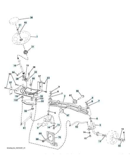 Husqvarna Yth23V42 - Steering