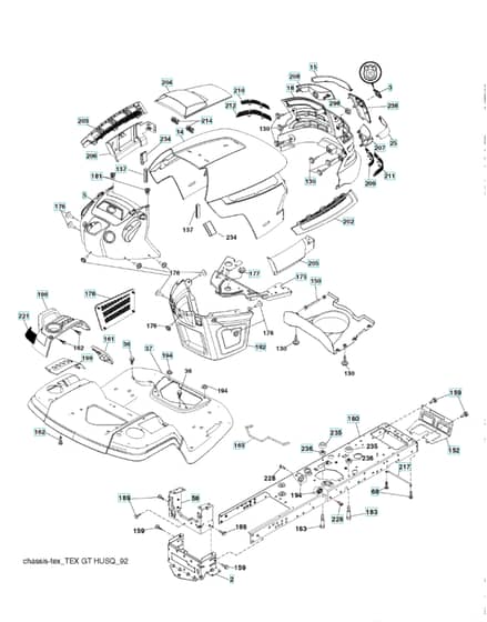Husqvarna Yth23V42Ls - Chassis & Frame