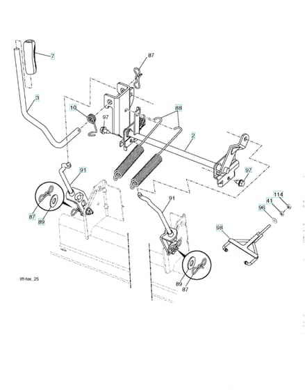 Husqvarna Yth23V42Ls - Mower Lift Lever