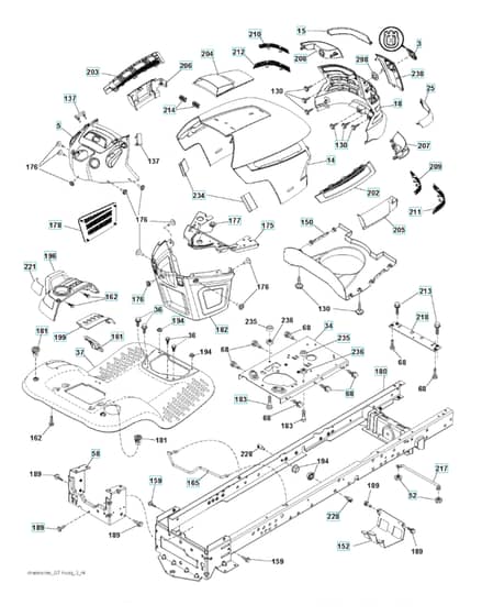 Husqvarna Yth2546 Td - Chassis & Enclosures
