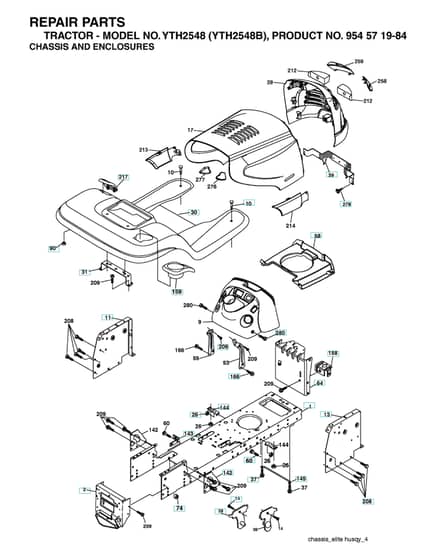 Husqvarna Yth2548B - Chassis & Enclosures