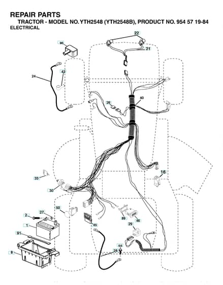 Husqvarna Yth2548B - Electrical