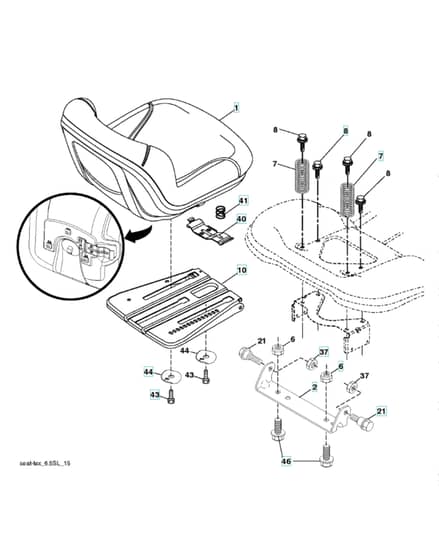 Husqvarna Yth2642Tdf - Seat