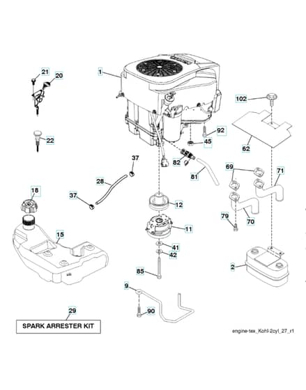 Husqvarna Yth26K54 - Engine