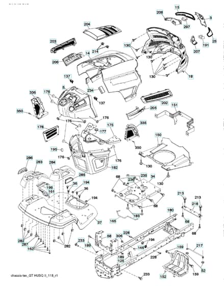 Husqvarna Yth26V54 - Chassis & Frame