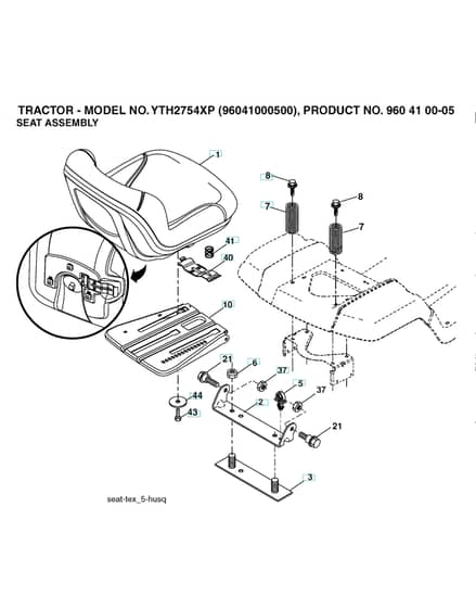 Husqvarna Yth2754 Xp - Seat