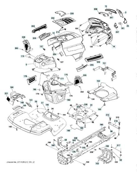 Husqvarna Yth 184T - Chassis & Enclosures