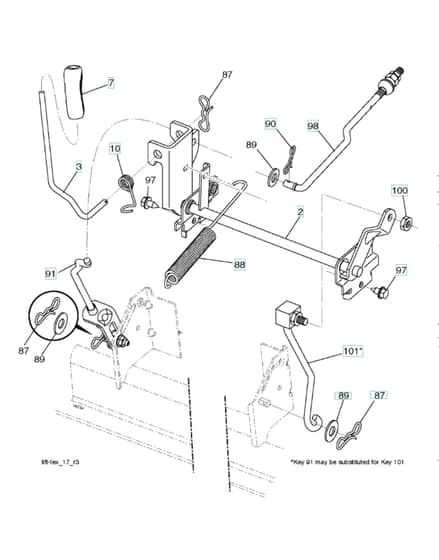 Husqvarna Yth 223T - Mower Lift Lever