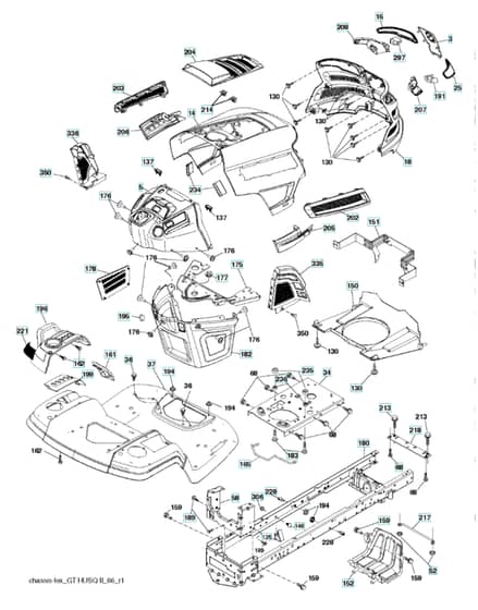 Husqvarna Yth 224T - Chassis & Frame