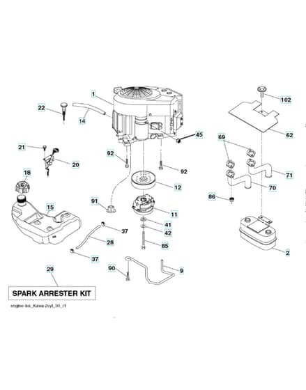 Husqvarna Yth 224T - Engine