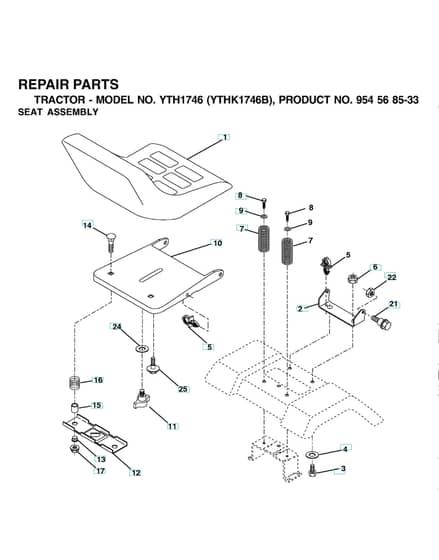 Husqvarna Ythk1746B - Seat