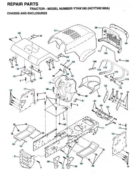 Husqvarna Ythk180 - Chassis & Enclosures
