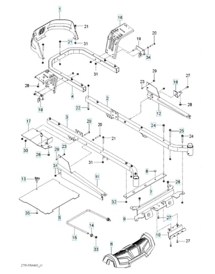 Husqvarna Z254 - Frame