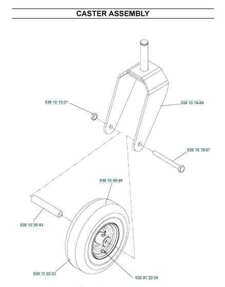 Husqvarna Z3815 Bia - Casters