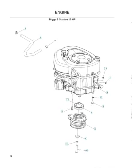 Husqvarna Z4219 - Engine