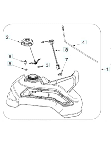 Husqvarna Z448 - Fuel Tank Parts