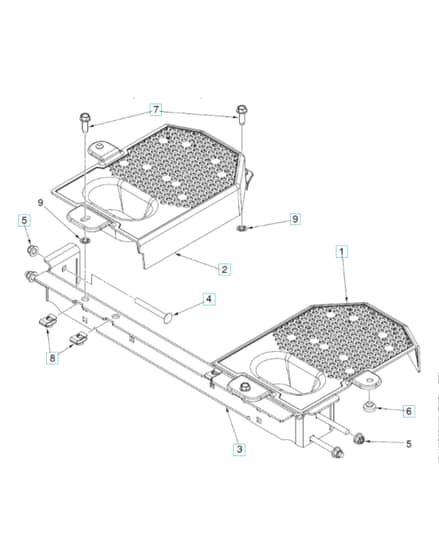 Husqvarna Z454 - Cross Member & Fan Covers
