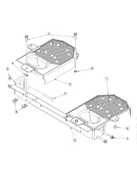 Husqvarna Z454 X - Cross Member & Fan Covers