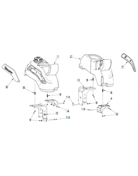 Husqvarna Z454 X - Fuel Tank & Console