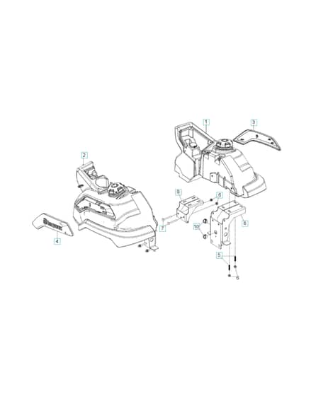 Husqvarna Z454 Xs - Fuel Tank & Console