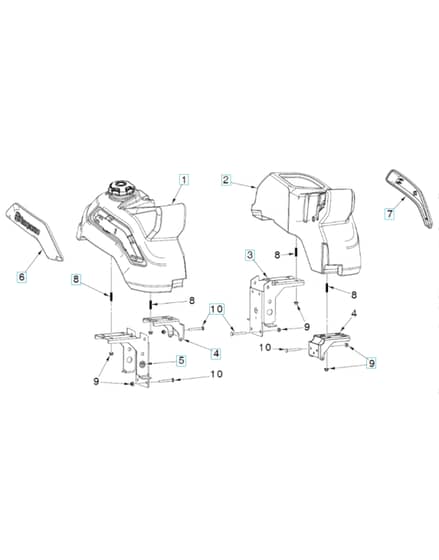 Husqvarna Z460 - Fuel Tank & Console