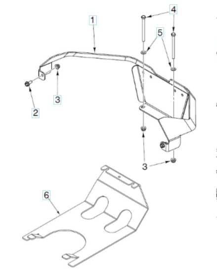 Husqvarna Z460 X - Frame Rear Guard