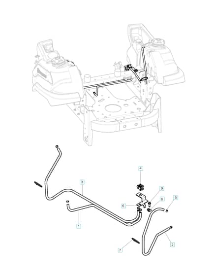 Husqvarna Z460 Xs - Fuel Line & Valve